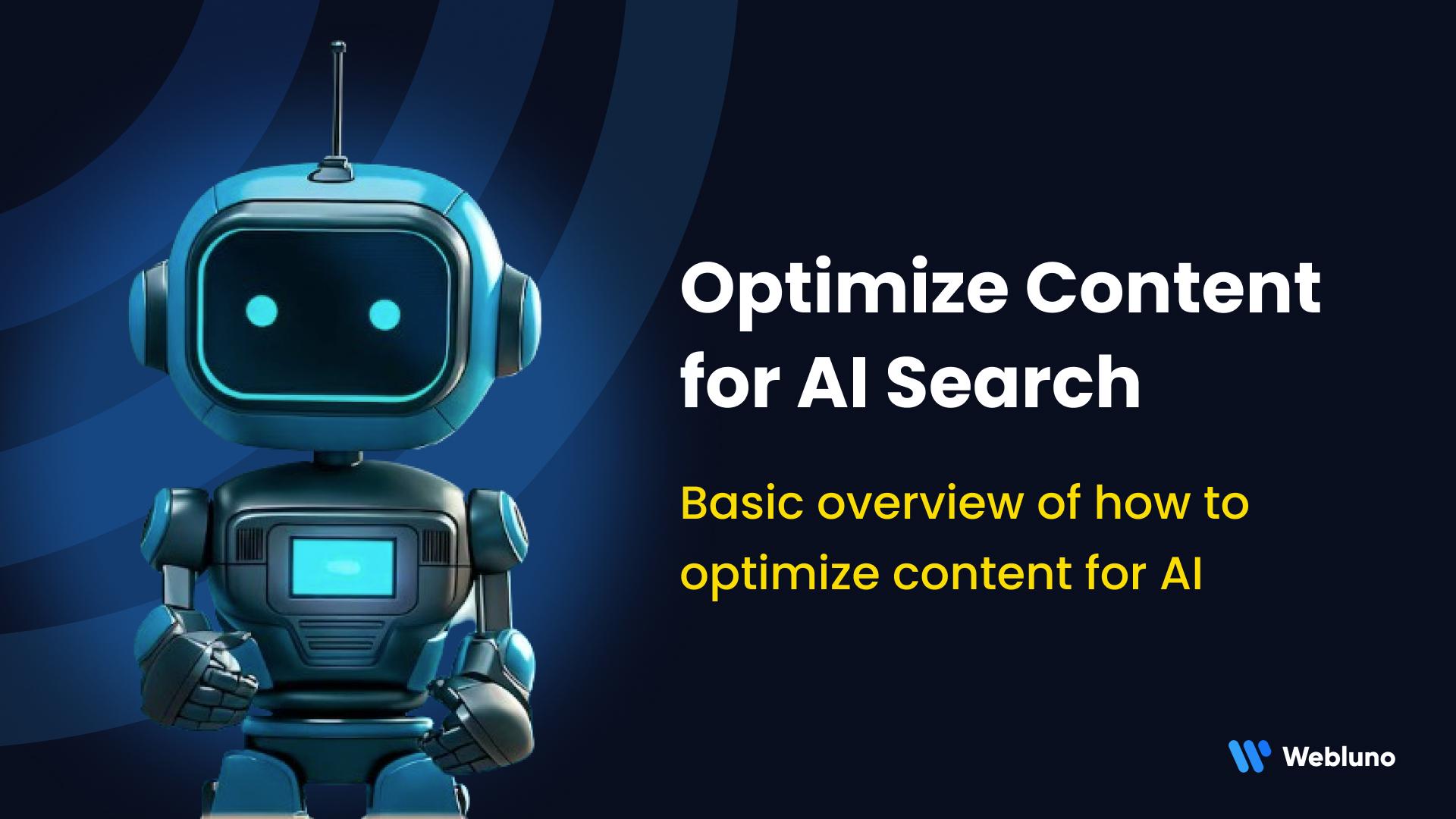 how to optimize website content for AI search visibility