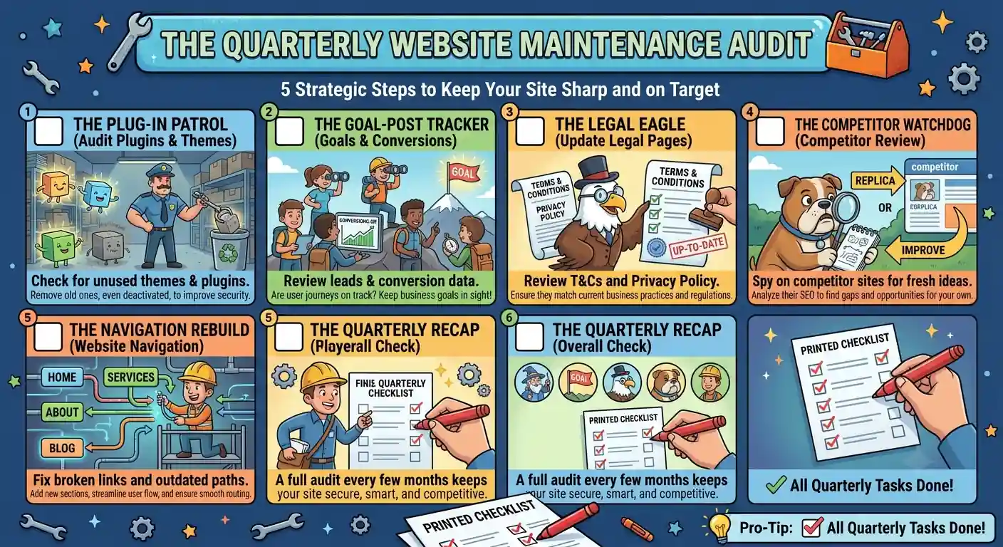 quarterly website maintenance tasks-clean
