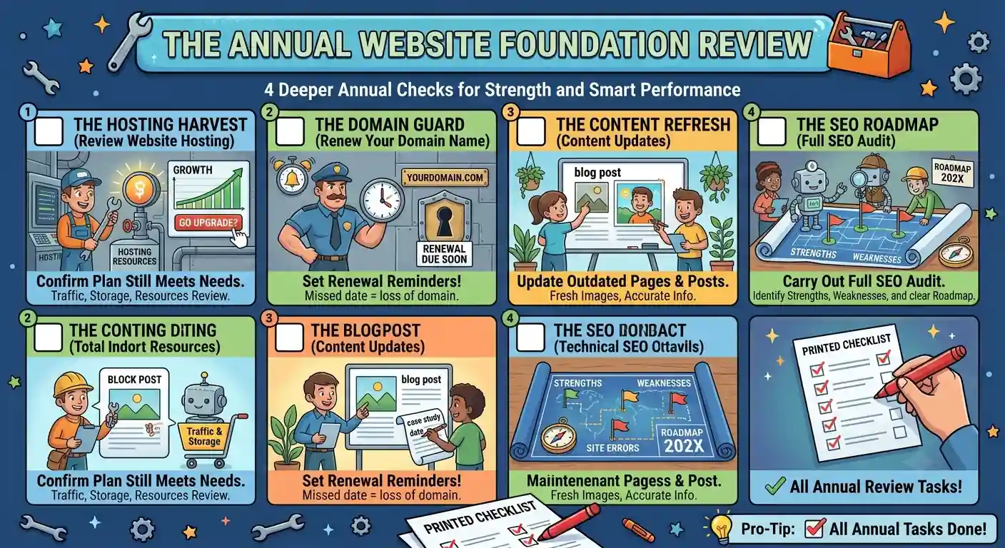 yearly website maintenance tasks-clean